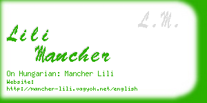 lili mancher business card